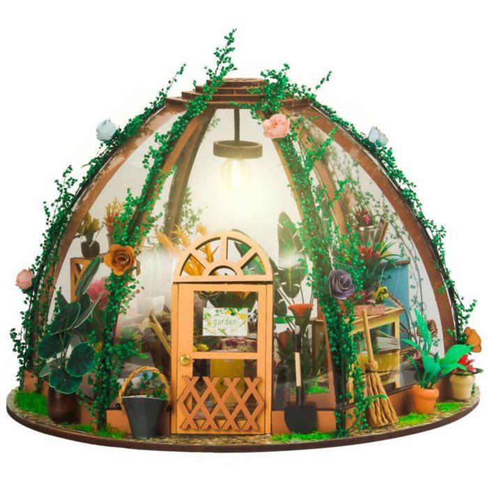 Book Nook - Diy Kit To Build 3d Model Bookend - Pretty Green Nook Pergola - 22 X 22 X 17 Cm