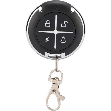 Lot 4 Télécommandes Sans Fil Noires Rondes 433mhz Pour Porte De Garage Portail Copie Automatique