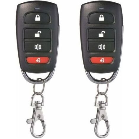 6.8 X3.6 X1.6cm Lot De 2 Universel Porte De Garage Clonage Clé Fob Télécommande 433 Mhz 4 Bouton Cloner Pour Porte De Garage Porte Électrique Etc