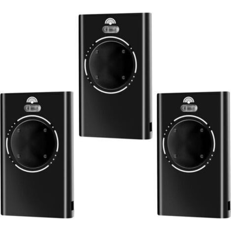 3 Pièces Telecommande Porte De Émetteur De Garage 868mhz,telecommande Portail 4 Canaux Compatible Avec Xt4 868 Slh Lr, Xt4 868 Slh, Xt2 868 Slh Lr, Xt2 868 Slh（noir）