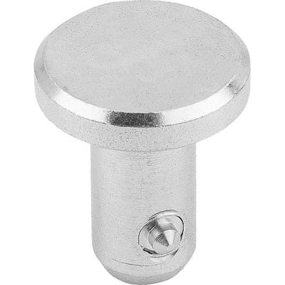 STECKBOLZEN MIT FLACHKOPF, MIT AXIALSICHERUNG, D1=12 L=30, STAHL