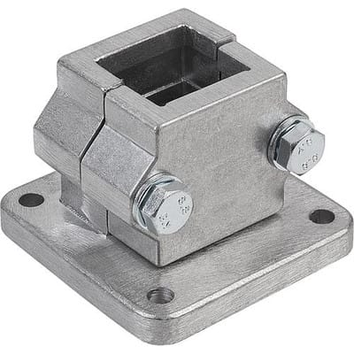 ROHRVERBINDER MIT FUß ALUMINIUM, FÜR VIERKANTROHRE, KOMP:STAHL, A=40,4