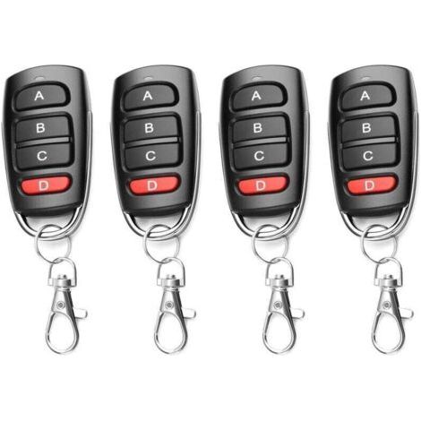 4pcs Telecommande Le Portail 433, Xu, Dupl, Xu,icateur Porte De Garage Telecommande, Remplacement Filaire À 4 Boutons, Clonage Pour Électrique - Kzq
