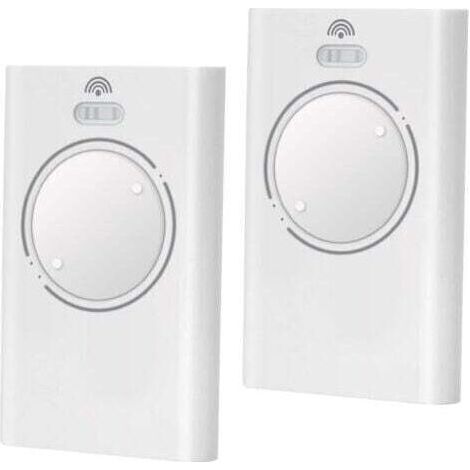 Lot De 2 Télécommandes Portail 868 Mhz Compatibles Avec Xt4 868 Slh Lr, Xt4 868 Slh, Xt2 868 Slh Lr, Xt2 868 Slh, Blanc Télécommande Et Émetteur Mural Pour Motorisations