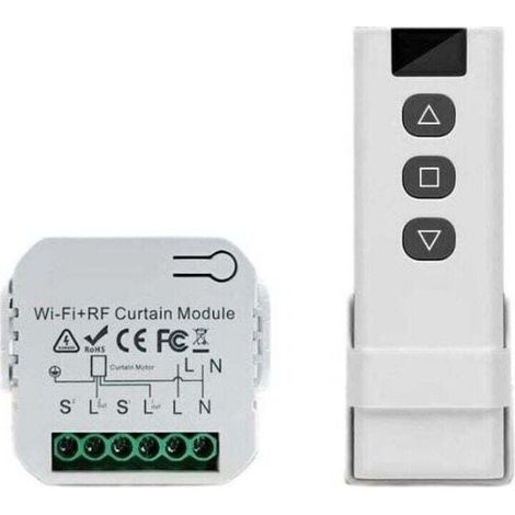 Alliandismodule Volet Roulant Connecté, Avec Rf Télécommande, Interrupteur Volet Roulant Connecté En Pourcentage Compatible Avec Alexa Et Google Home, Contrôle À Distance, Emetteur Radio, Relais Mura
