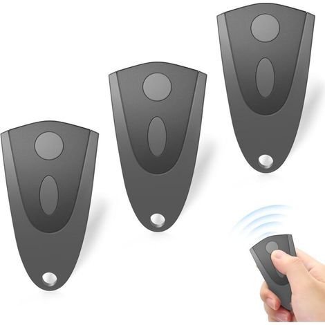 Alliandis Telecommande Portail Compatible Avec Novoferm Novotron 502 Max43-2 512 Mix43-2, 433,92mhz Bip Portail Porte De Garage, 2 Canaux, Noir, Lot De 3