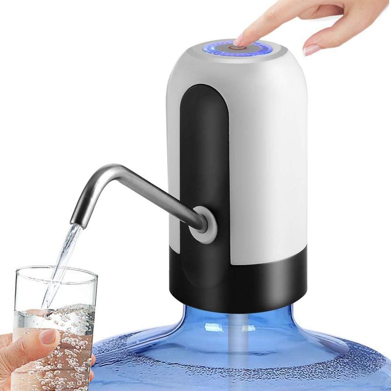 Wasserpumpe – Tragbare Elektrische Pumpe Für Wasserflaschen Mit Usb-ladefunktion – Universaladapter Für Flaschen Und Kanister – 1 Stück