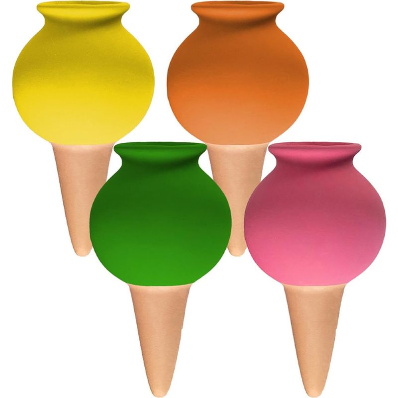 Oya – Automatisches Bewässerungssystem Terracotta – 100 Ml – Für Zimmer- Und Gartenpflanzen – 4er-pack