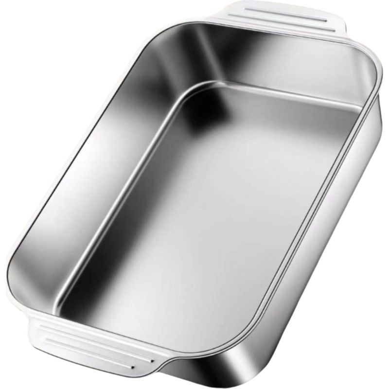 Rechteckige Grillplatte – Edelstahl – 33 X 19 Cm – Hitzebeständig Bis 250 °c – Lebensmittelechte Antihaftbeschichtung – 1 Stück