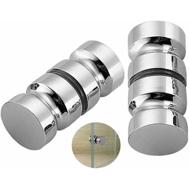 Duschtürgriff – Edelstahl – 30 Mm Durchmesser – Für Glastüren – 2er-pack