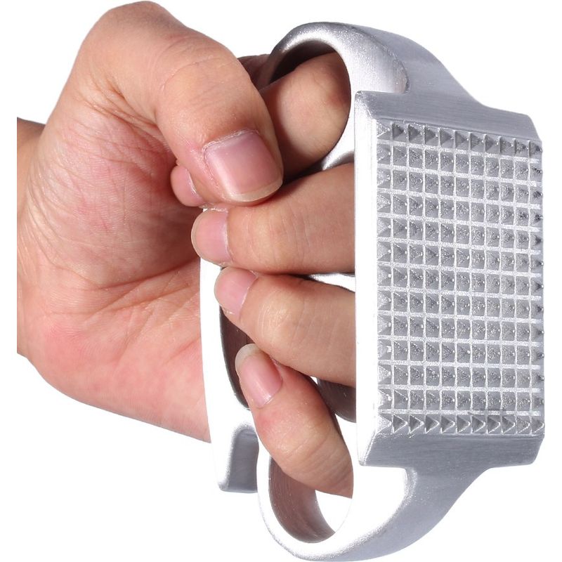 Fleischbox – Glatt Und Gezahnt, Rippe Zu Rippe – Aluminiumlegierung – Für Hähnchen- Und Rindersteaks – 1 Stück
