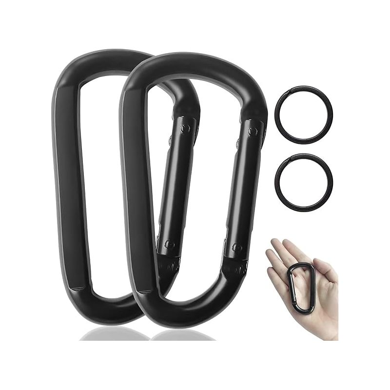 Karabiner – 80 Mm – Bruchlast 399 Kg – Verzinkter Stahl – Für Camping, Wandern, Schlüssel, Outdoor-ausrüstung – 1 Stück