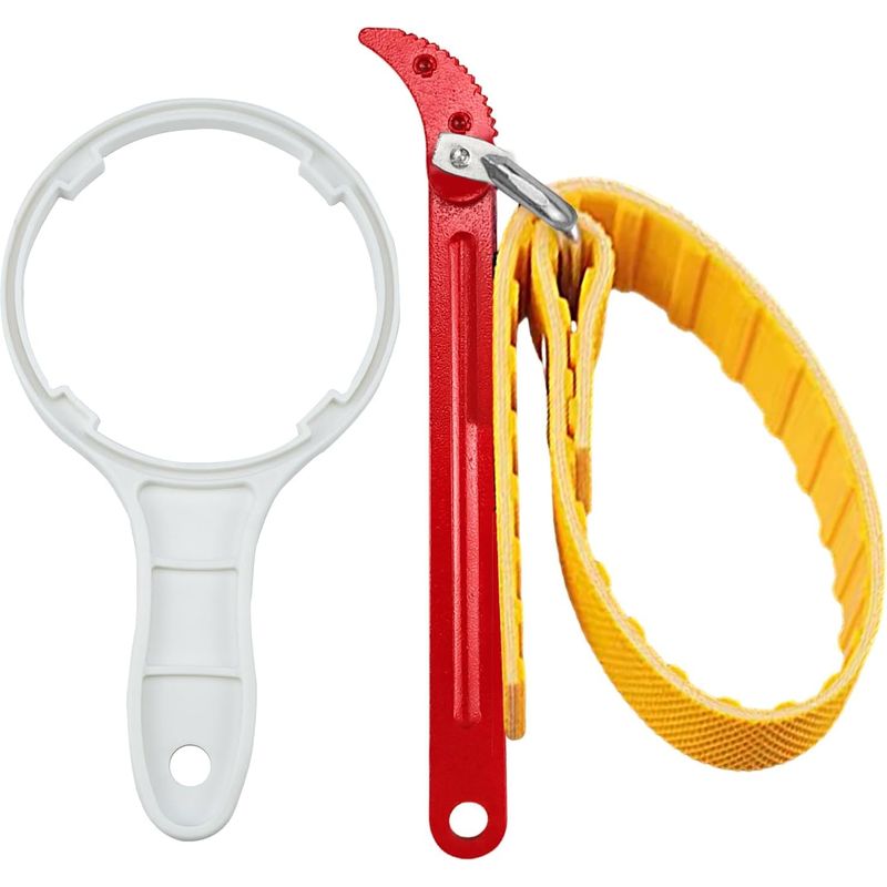 Verstellbarer Gurtschlüssel – 50 Bis 150 Mm – Griff Aus Kohlenstoffstahl – Rutschfestes Pvc-gummiband – Für Muttern Und Schrauben