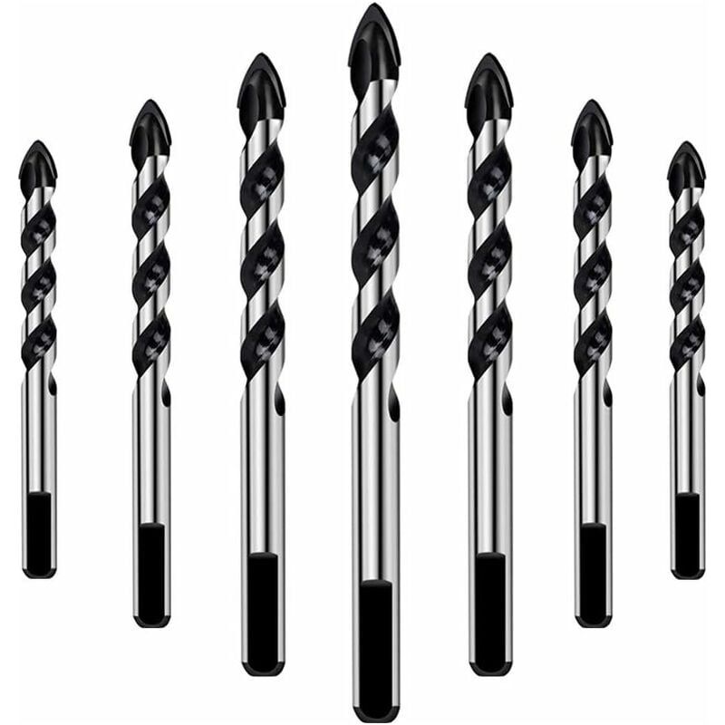 Fliesenbohrer-set – Diamantbohrer Für Glas, Beton, Stein, Keramik, Spiegel – 7-teilig, 3 Mm Bis 12 Mm