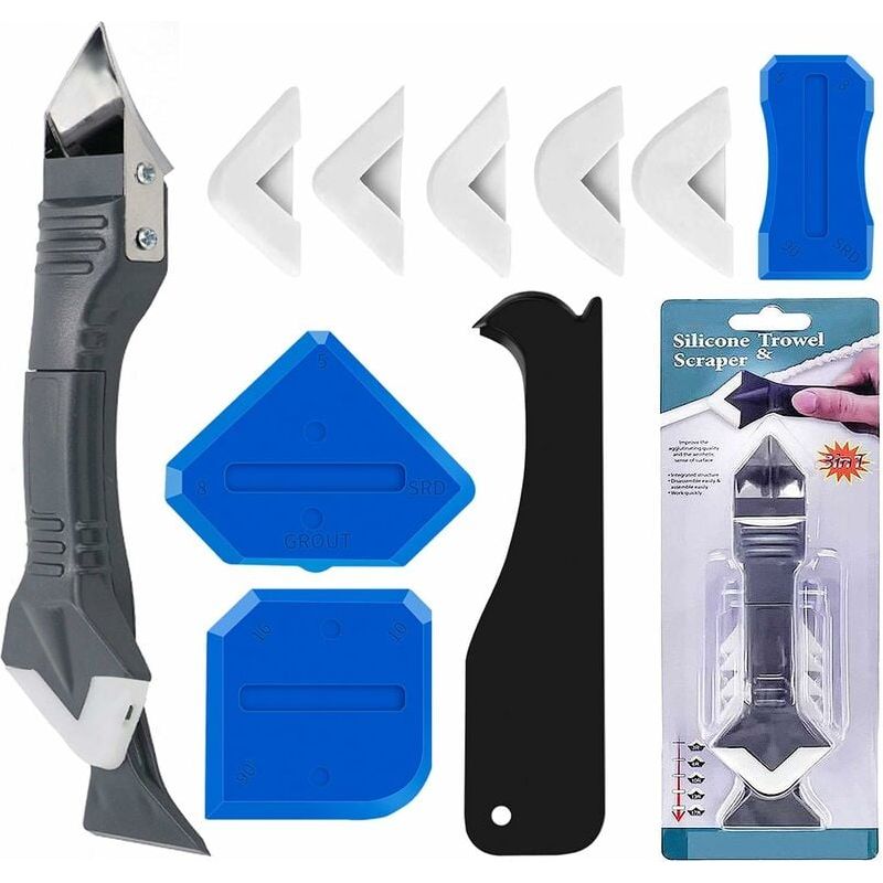Fugenglätter – 3-in-1-werkzeug Für Die Oberflächenbearbeitung – Für Fugen Und Silikonfugen – Küche, Bad, Fliesen – 4-teilig