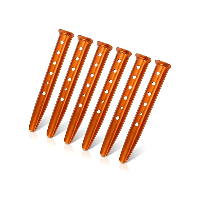 Aluminium-zeltnägel – 32 Cm – Für Weichen Untergrund (schnee, Sand) – U-form – Gut Sichtbare Farbe – 6er-pack