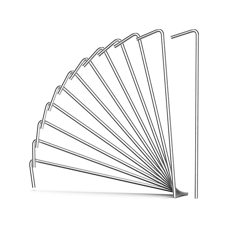 Metall-zeltnägel – Verzinkter Stahl, 16,5 Cm – Für Zelte, Planen, Gartenzelte Und Partydekorationen – 12er-pack