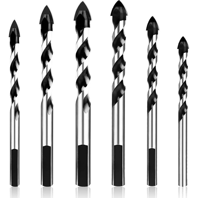 Diamantbohrer – Hartmetall – Für Fliesen, Beton, Glas, Ziegel – Durchmesser 4, 6, 8, 10, 12 Mm – 6er-pack