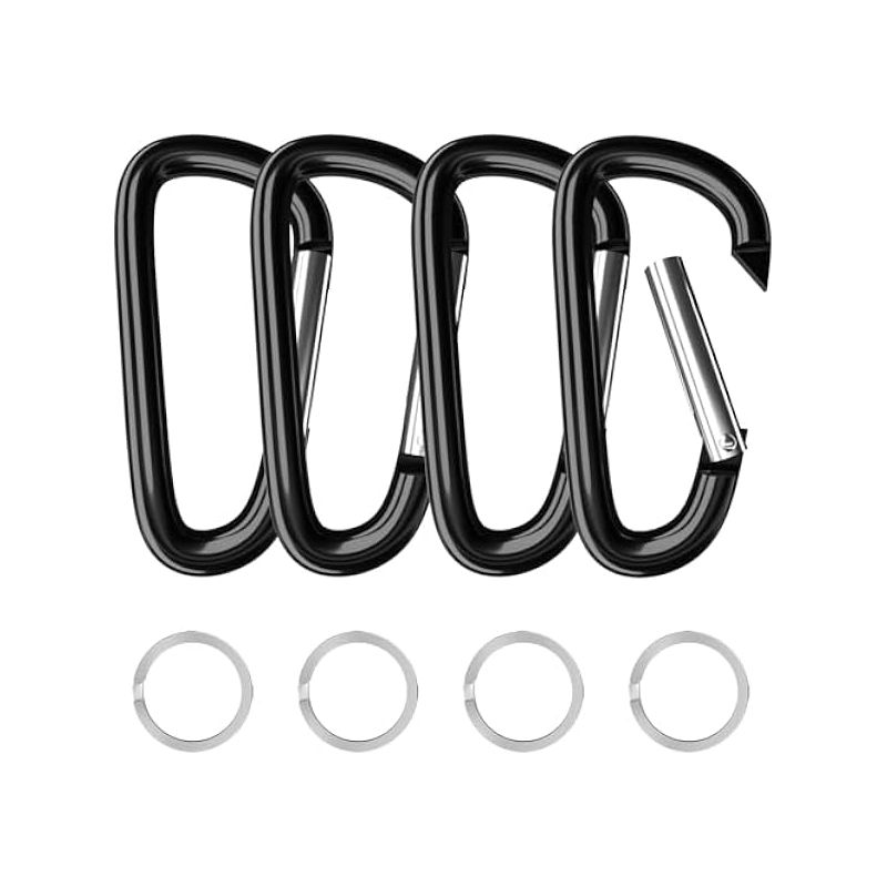 Aluminium-karabiner – 102 Mm Und 127 Mm – Für Outdoor-aktivitäten Und Zur Befestigung Von Ausrüstung – 4er-pack