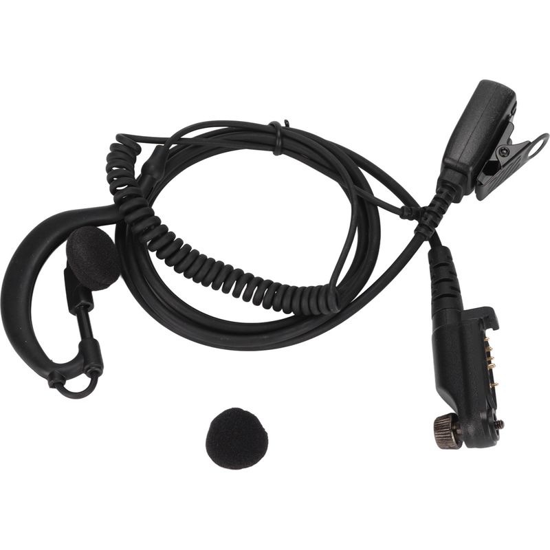 Walkie-talkie-kopfhörer – Ptt-taste Am Kragen – Schwarzes Pu-kabel – Kompatibel Mit Hytera Pd600, Pd602, Pd605, Pd662, Pd665, Pd680, Pd682, Pd685, X1e Und X1p – 1 Stück