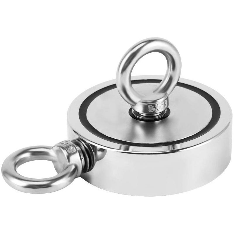 Doppelseitiger Angelmagnet – Neodym N52 – 2 X 10000 G – M8-gewindebohrung – Für Fluss, See, Brunnen, Kanal, Teich – 1 Stück