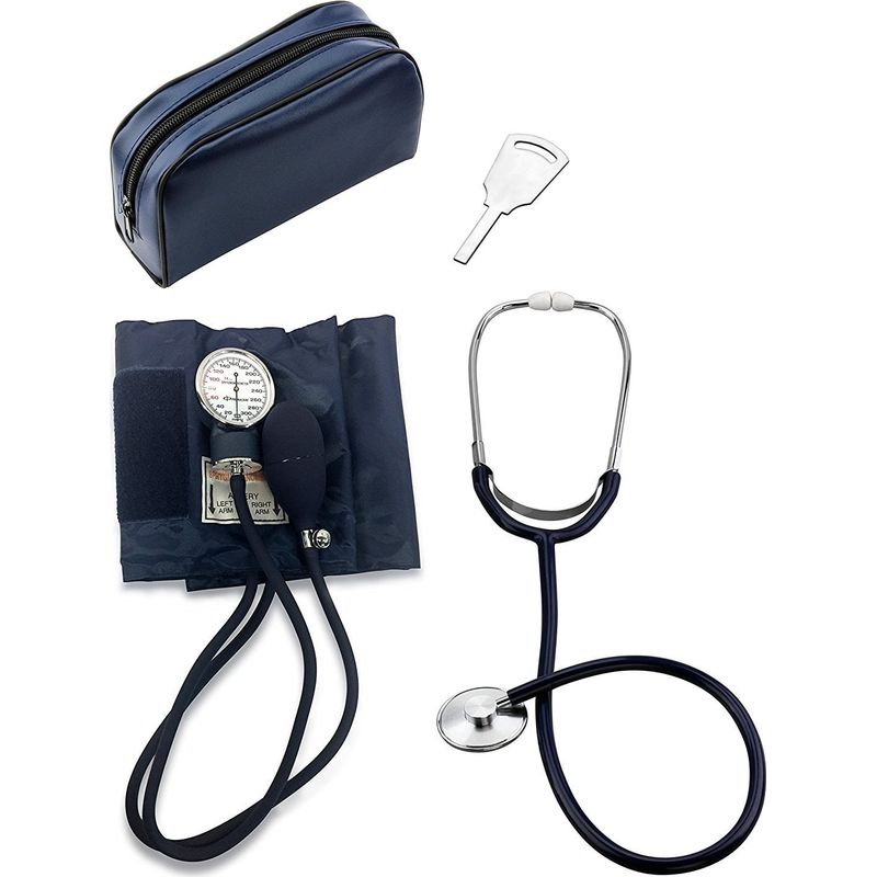 Manuelles Blutdruckmessgerät – Manschette Mit D-ring Für Erwachsene – Inklusive Stethoskop – Komplettes Blutdruckmessset – 1 Stück