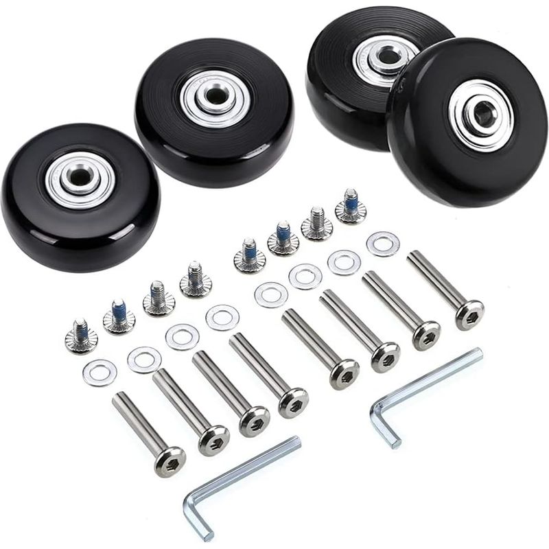 Ersatz-kofferrollen – 50 X 18 Mm – Kugellager – Drehgummi – Komplettes Reparaturset – 4 Stück