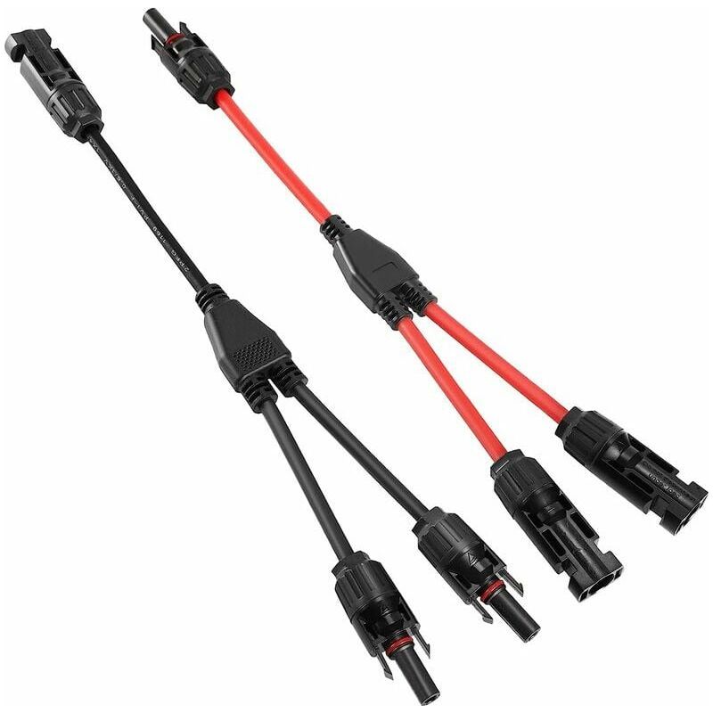Solar-y-verteilerkabel – Mmf- Und Ffm-photovoltaikstecker – 30 A, 1000 V Dc – Uv- Und Witterungsbeständig – Für Die Parallelschaltung Von Solarmodulen – 1 Paar
