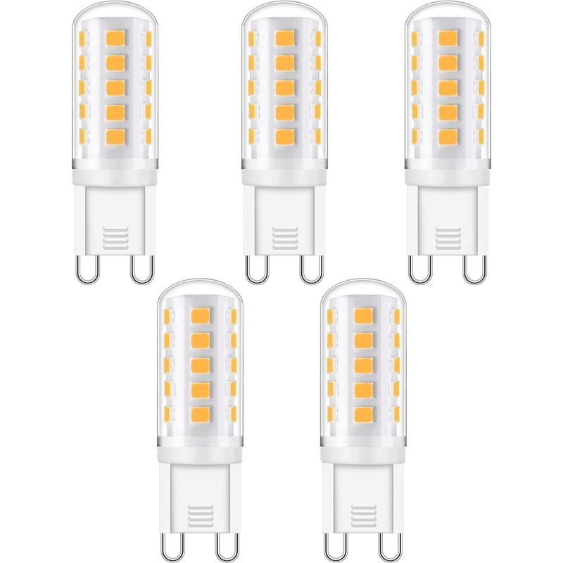 G9 Led-lampe – 5 W – 420 Lm – Kaltweiß (6000 K) – Nicht Dimmbar – 220–240 V Wechselstrom – Energieeffizienzklasse A+ – 5er-pack