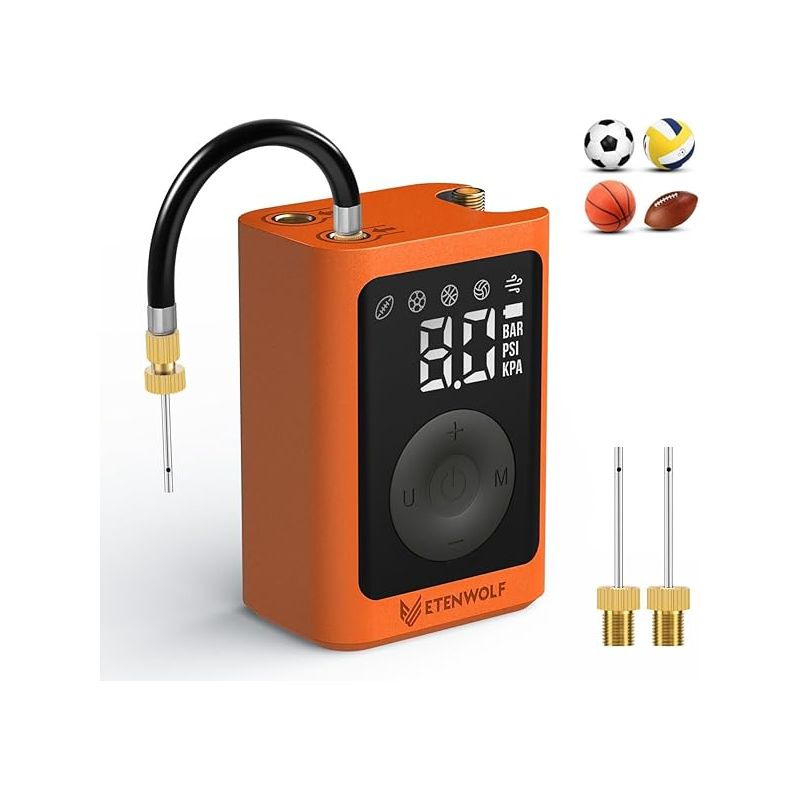 Ballpumpe – Wiederaufladbare Elektrische Pumpe Mit 3200 Mah – Aufblas- Und Ablassfunktion – Präziser Drucksensor ±0,3 Psi – Für Basketbälle, Fußbälle Und Fußballbälle – 1 Stück
