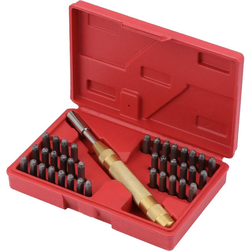 Stempel – Gehärteter Legierter Stahl – Zum Markieren Von Buchstaben Und Zahlen – Für Bastel- Und Heimwerkerarbeiten – 38-teilige Packung
