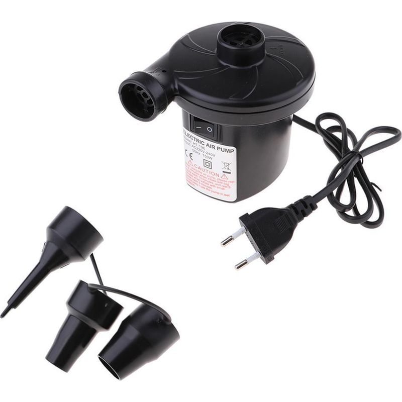 Wiederaufladbare Elektrische Luftpumpe – 3 Düsen Für Luftmatratzen, Kissen, Boote, Schwimmringe – Netzteil: 12,6 V Gleichstrom / 220 V Wechselstrom