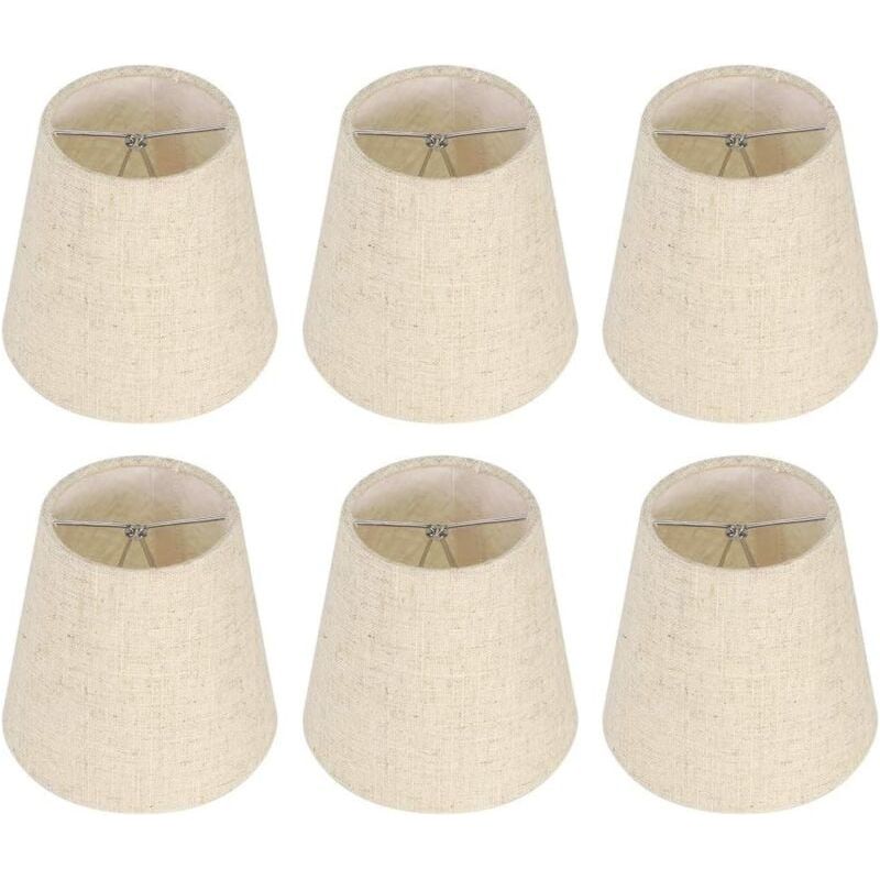 Lampenschirm – Oberer Durchmesser 9 Cm – Unterer Durchmesser 14 Cm – Schräge Höhe 13 Cm – Für E14-fassung – Wand- Und Stehleuchte – 6er-set