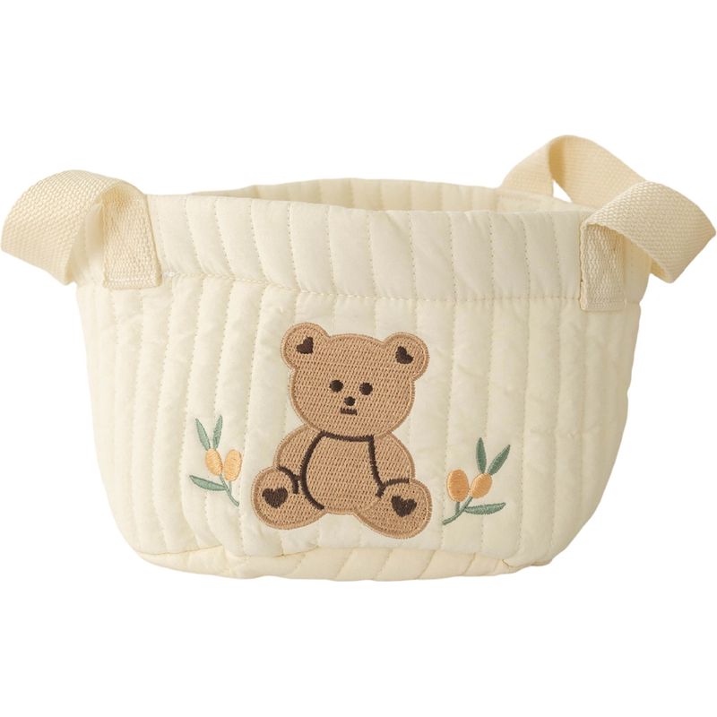 Wäschekorb – Teddybär-design – Beige – Fürs Baby-/kinderzimmer – Dekorative Aufbewahrung – 1 Stück