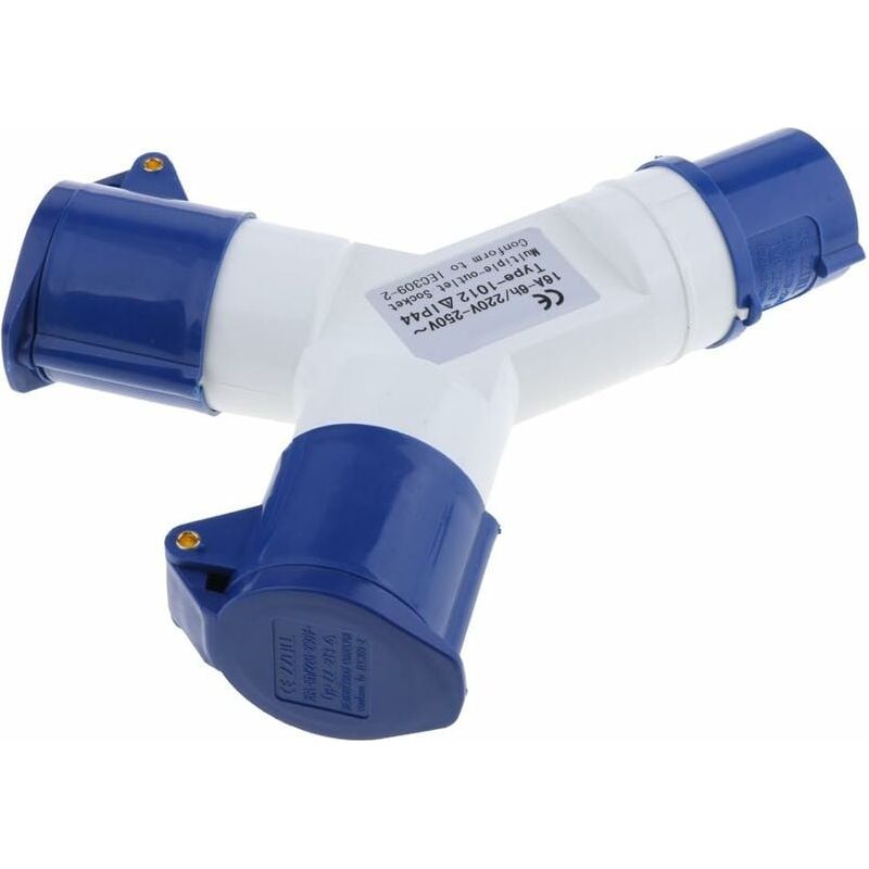 220-v-steckerverbinder – 16 A 2p+e Ip44-splitter – Spritzwasserschutz – Für Baustellen Im Freien Und Anspruchsvolle Umgebungen – 1 Stück