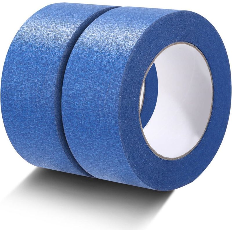 Abdeckband – 50 Mm X 50 M – Für Innen- Und Außenanstriche – Blauer Malerkleber – 2 Rollen