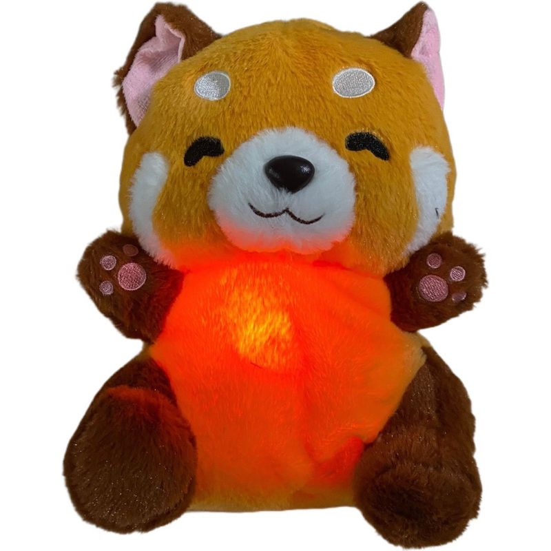Atmungsaktives Rotes Panda-plüschtier – Musikalisches Nachtlicht Mit Beruhigenden Klängen Und Sanftem Licht – Für Babys – 28 Cm – 1 Stück