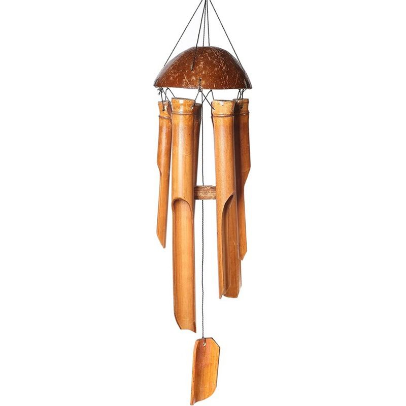 Windspiel – Natürlicher Bambus – Für Garten Und Balkon – Wetterfest – 1 Stück