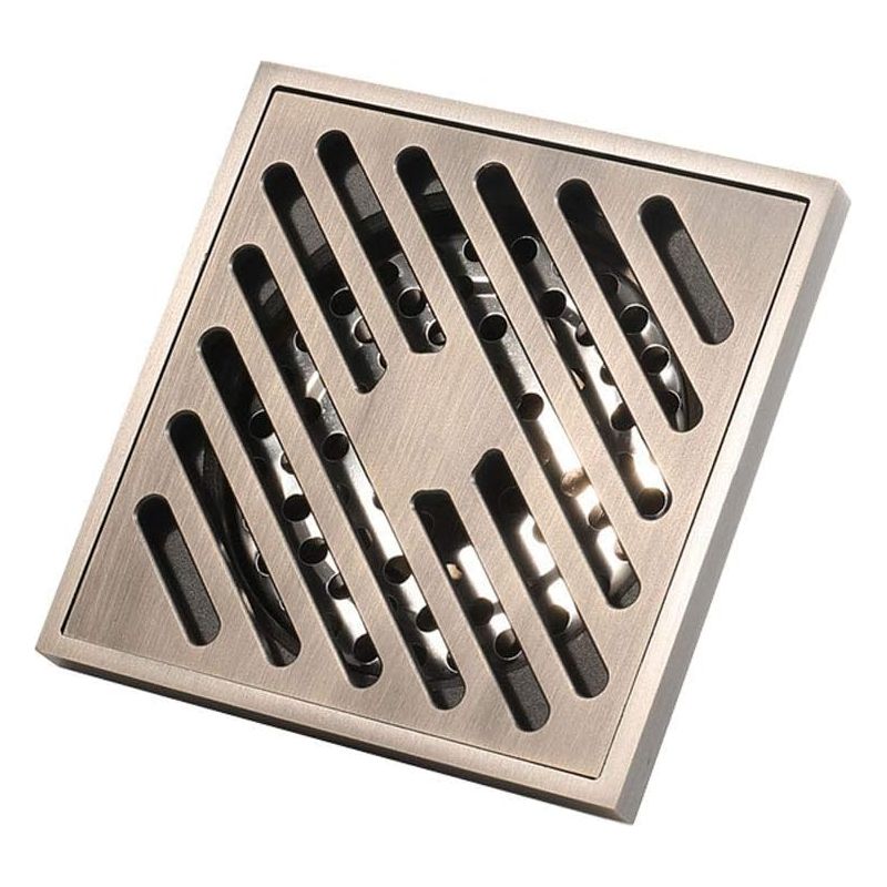Bodenablauf - Abflussrost Aus Massivem Messing - Antikbronze-finish - 10 X 10 Cm - Durchflussmenge 25 L/min - Für Badezimmer, Dusche, Küche, Keller