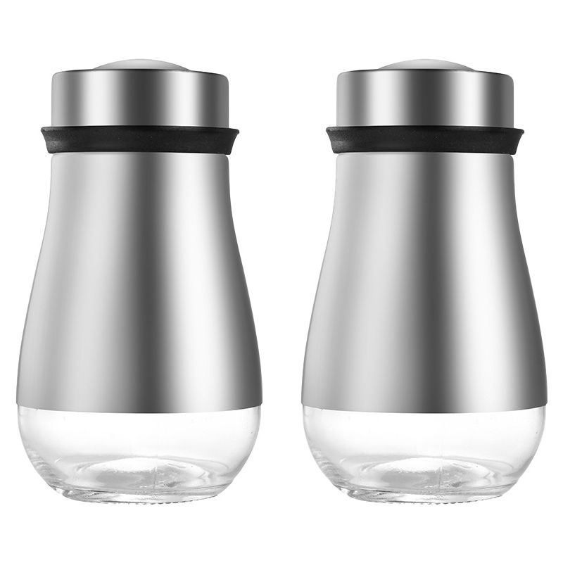 Salz- Und Pfefferstreuer – Glas – Edelstahlverschluss – Dosierbar – 120 Ml Fassungsvermögen – 2er-set