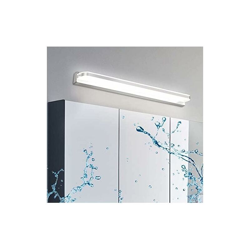 Led-wandleuchte Für Spiegel – 42 Cm – 9 W – 6000 K – 600 Lm – Ip44 – Acryl Und Edelstahl – Für Badezimmermöbel – 1 Stück