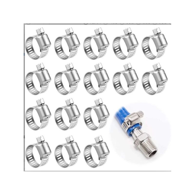 Schlauchschelle – Edelstahl 304 – Verstellbar Von 6 Bis 12 Mm – Für Druckluftschläuche, Bewässerungsanlagen, Dunstabzugshauben, Gasleitungen – 25er-packung
