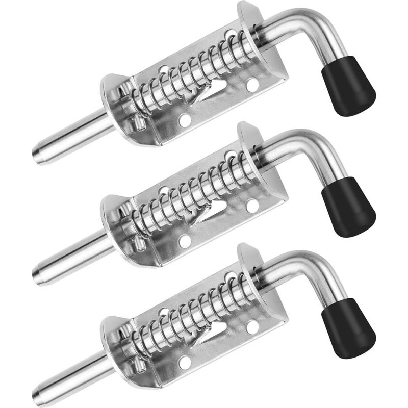 Veerslot – Edelstahl 304 – Für Garagentore, Gartentüren, Schränke Und Eingangstüren – 3er-pack