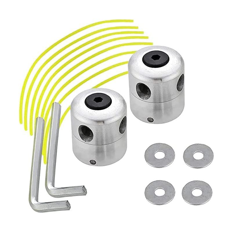Freischneiderkopf – Aluminium 45 X 50 Mm – Doppelspule Aus Nylon 2,4 Mm – Universell Für Rasenmäher Und Freischneider – 2er-pack