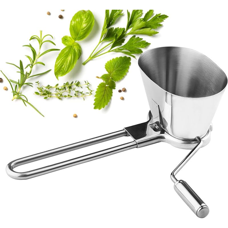 Zerkleinerer – Edelstahl – Für Knoblauch, Petersilie, Nüsse, Gemüse – Manuell, Keine Batterien Erforderlich – 1 Stück