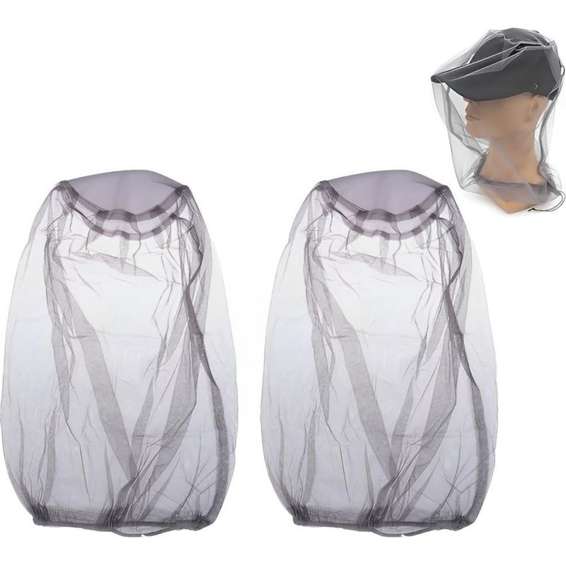 Moskitonetz – Schutznetz Gegen Mücken – Für Outdoor-aktivitäten Wie Wandern Und Camping – Grau – 50 X 40 Cm – 2 Stück