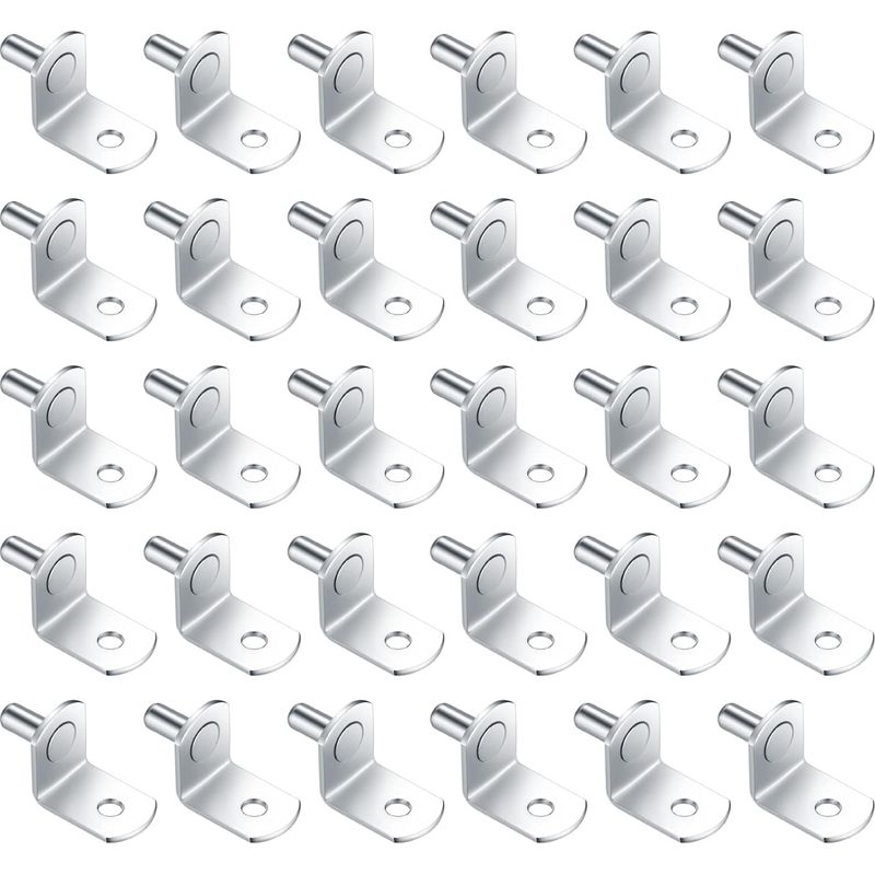 Regalhalterungsstifte – 5 Mm Eisen – Vernickelt – Für Schränke, Regale Und Möbel – 30er-packung