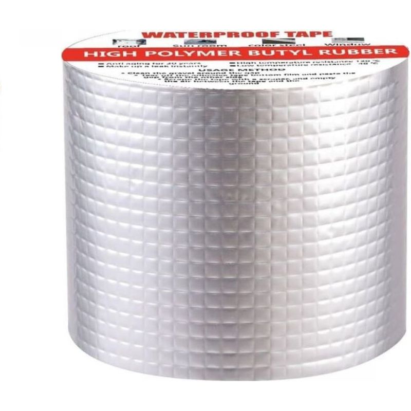 Selbstklebendes Dichtungsband – Butylkautschuk – Aluminiumfolie – Für Dachrisse Und Fensterbänke – 10 Cm X 5 M
