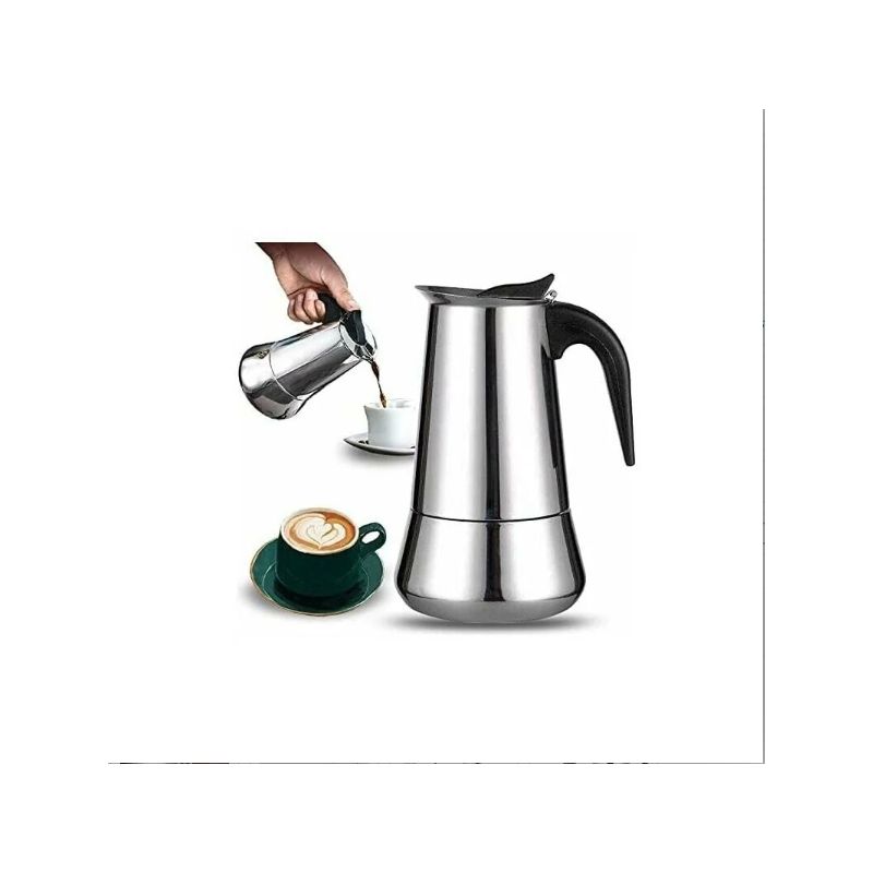 Italienische Kaffeemaschine – 12 Tassen – Edelstahl – Geeignet Für Gas-, Keramik- Und Induktionsherde – Für Private Und Professionelle Küchen
