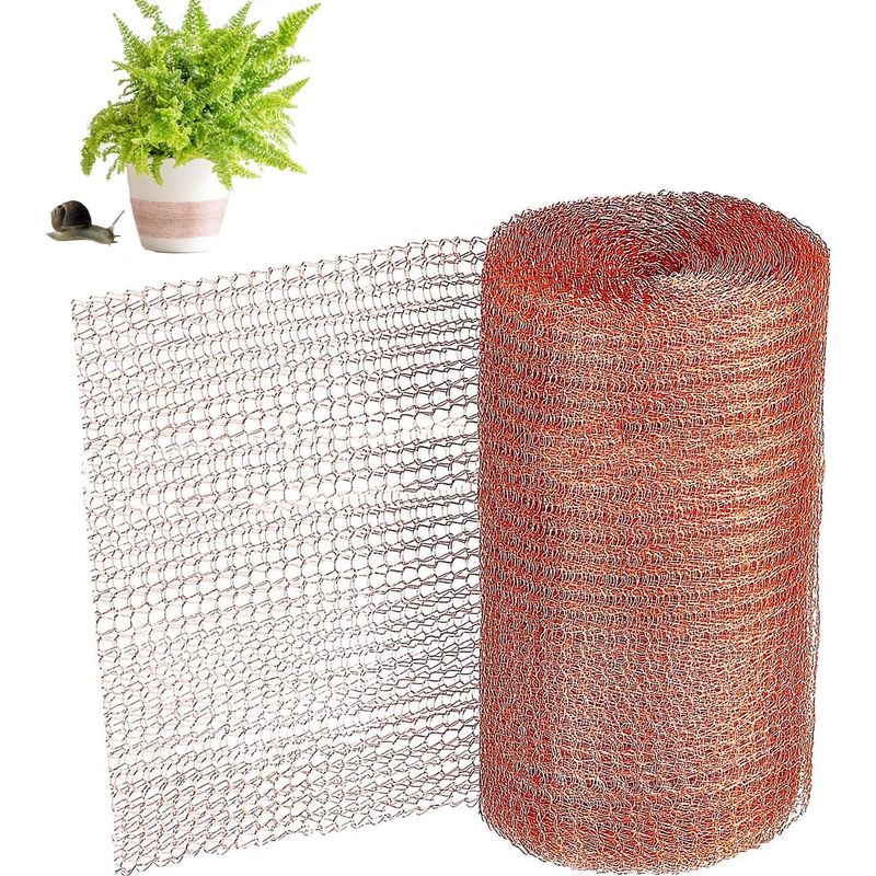 Kupferdrahtgeflecht – 6 Meter X 12,7 Cm – Gartenschutz Gegen Schnecken, Nacktschnecken, Nagetiere, Vögel Und Nematoden – Rolle